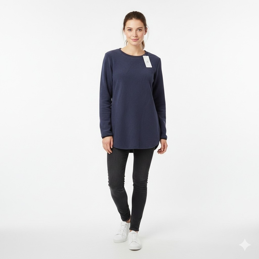 baleaf Womens Thermal Shirt Polar Fleece Top Womens Navy Long Sleeve Size S